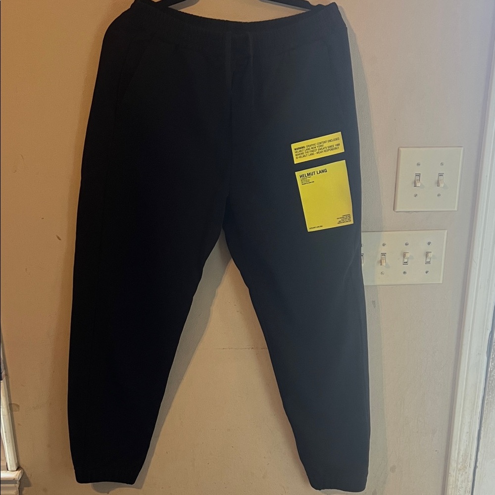 HELMUT LANG MENS BLACK JOGGERS SIZE LARGE